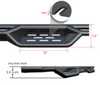 Set of 2 Black Side Step Bars for Toyota 4Runner (2010-2024)