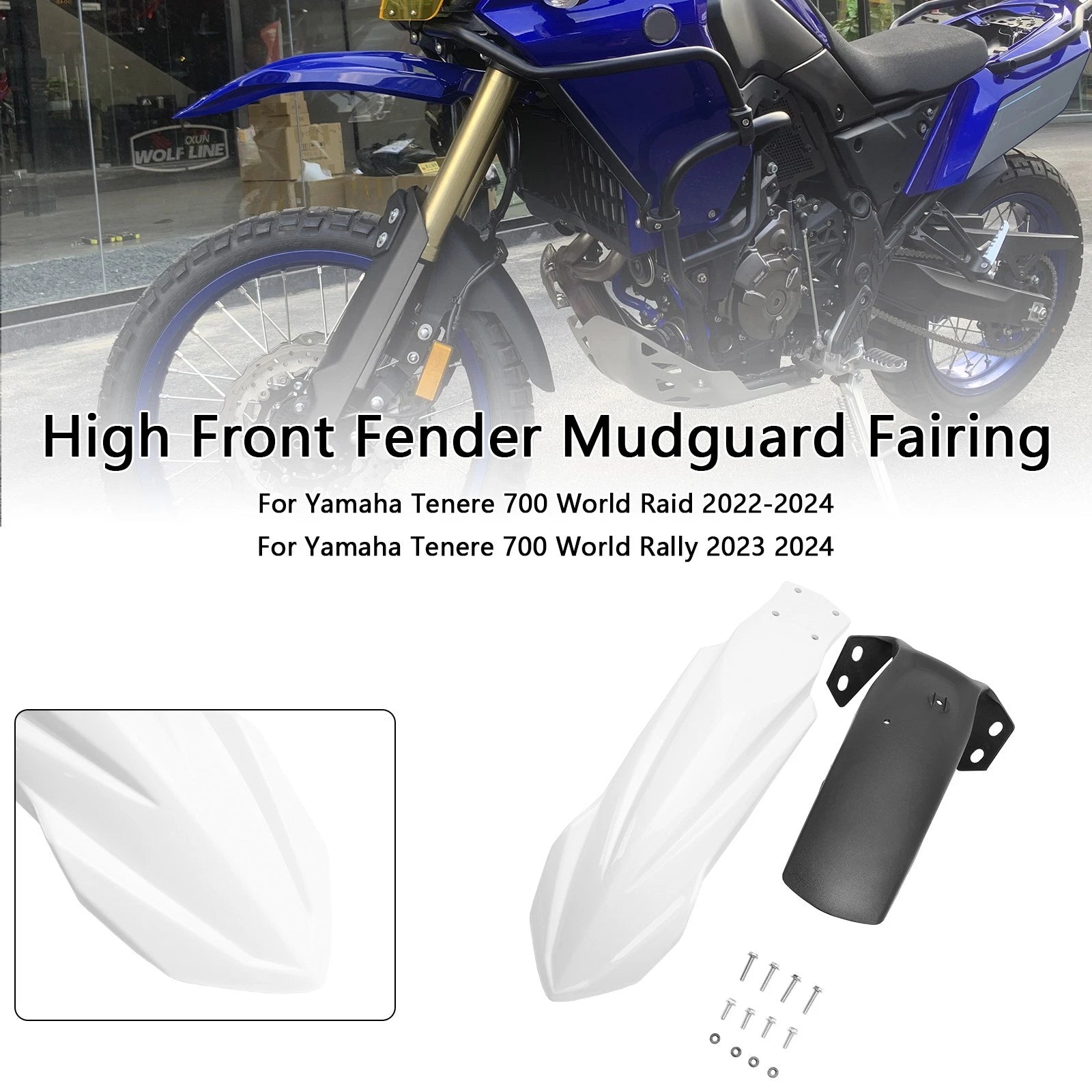 Front Fender Mudguard Fairing for Yamaha Tenere 700 (2019–2024) White