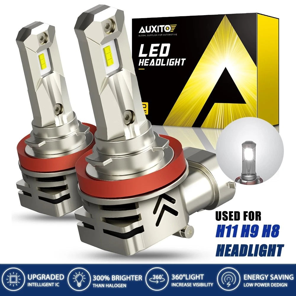 H11 H8 Headlight Kit Bulbs for AUXITO (Error Free, Super Bright White)