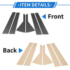 6 Pcs Door Pillar Window Trim for Kia Seltos (2020–2023) Carbon Fiber Black