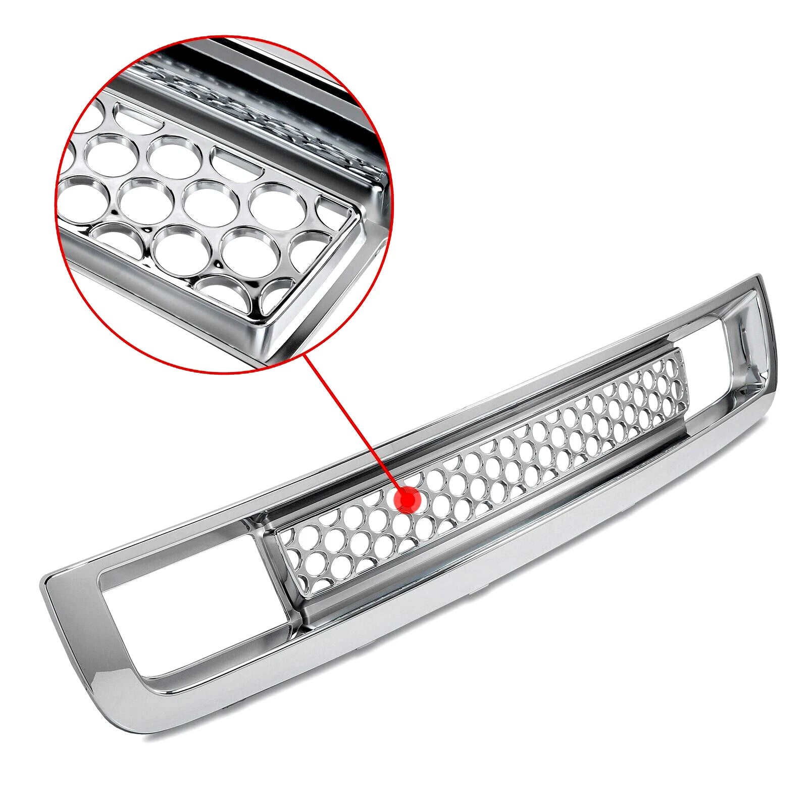 Chrome Bottom Lower Bumper Mesh Grille for GMC Sierra 1500 Denali (2007–2013)