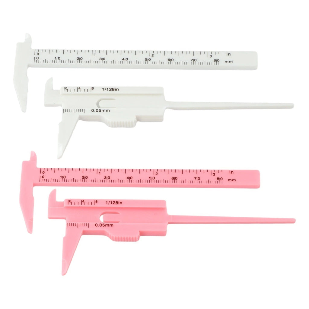 2X Plastic Sliding Vernier Caliper Gauge 80mm for Precise Measurements