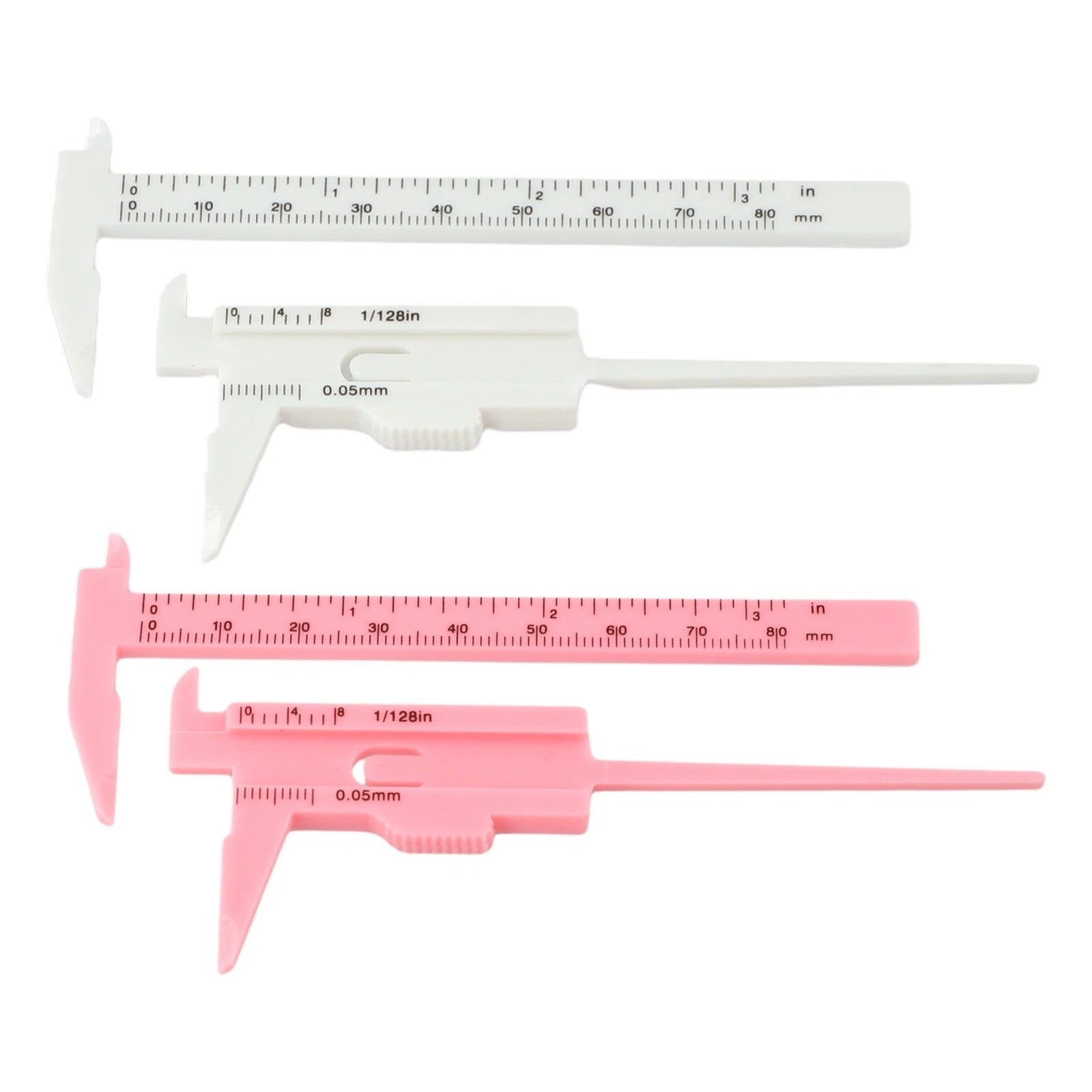 2X Plastic Sliding Vernier Caliper Gauge 80mm for Precise Measurements