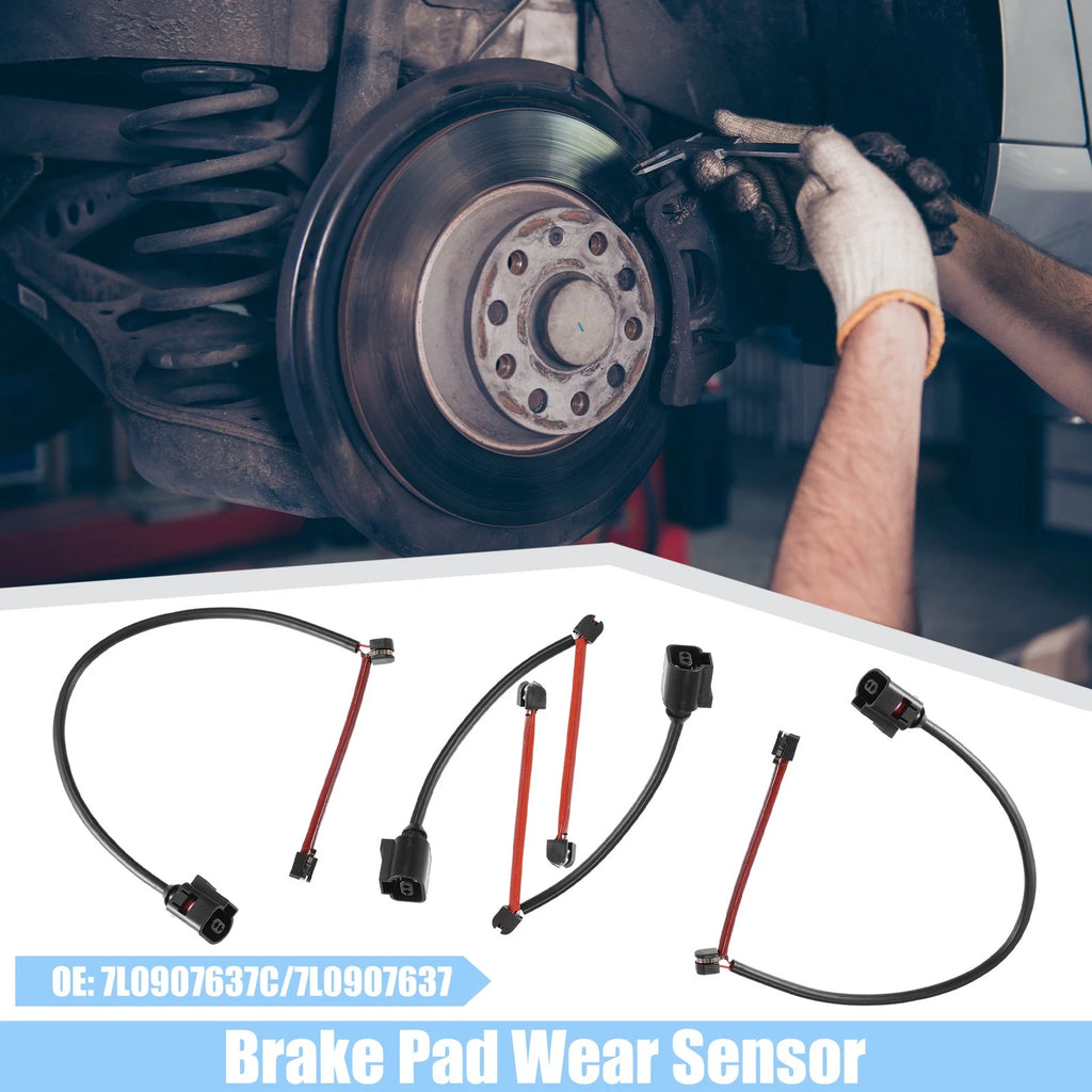 2X Front Rear Brake Pad Wear Sensor Lead for Volkswagen Touareg 