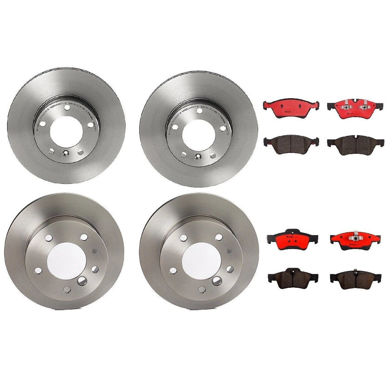 Brembo Disc Brake Rotors and Pads Kit for Mercedes W463 G55 AMG (1990–2023)