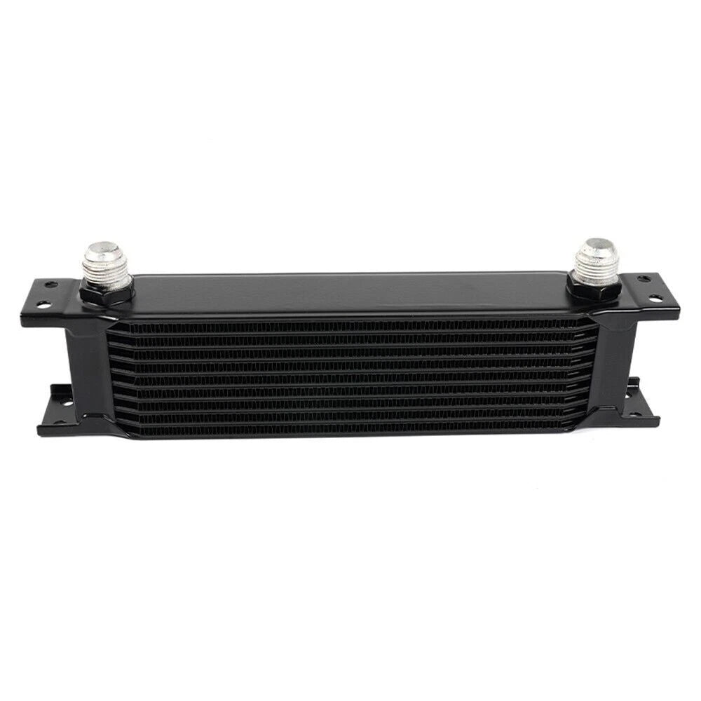 Set of 10 Row Black Aluminum Engine Transmission Oil Coolers