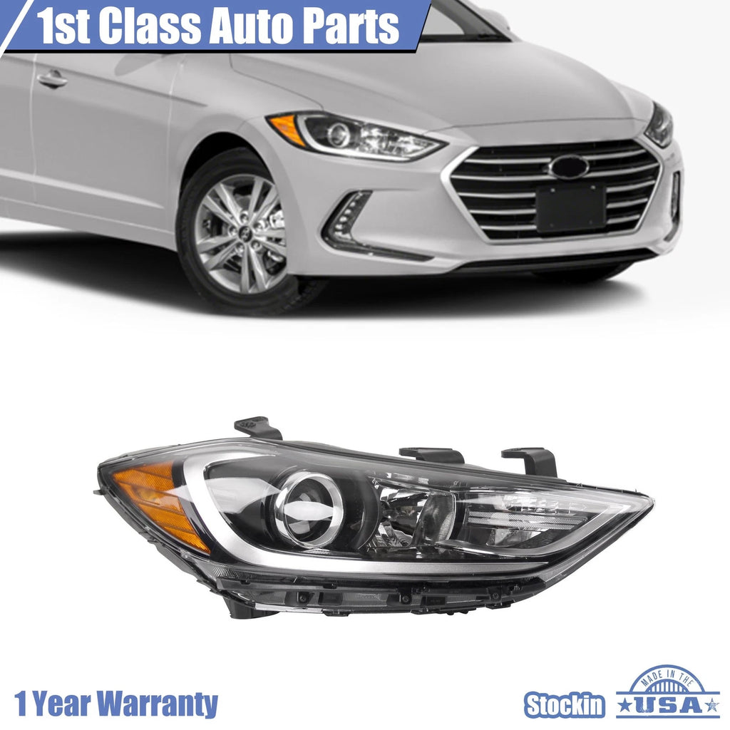 Headlight Assembly Right for Hyundai Elantra Sedan (2017–2018) HY2503206 92102F2040