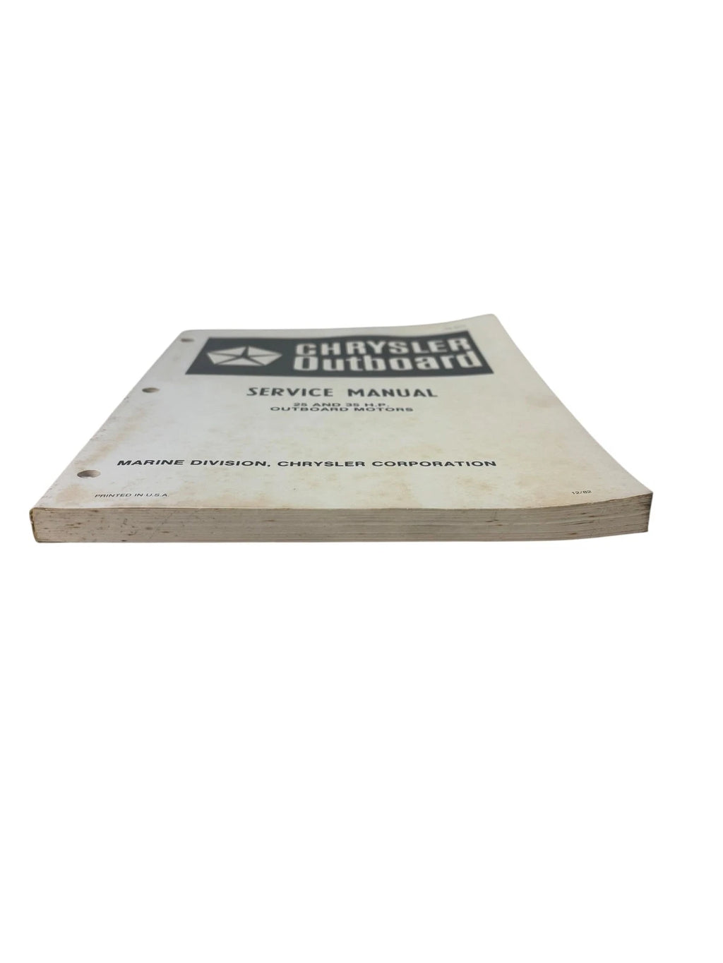Service Manual for Chrysler Outboard OB 3870 (25/35 HP)