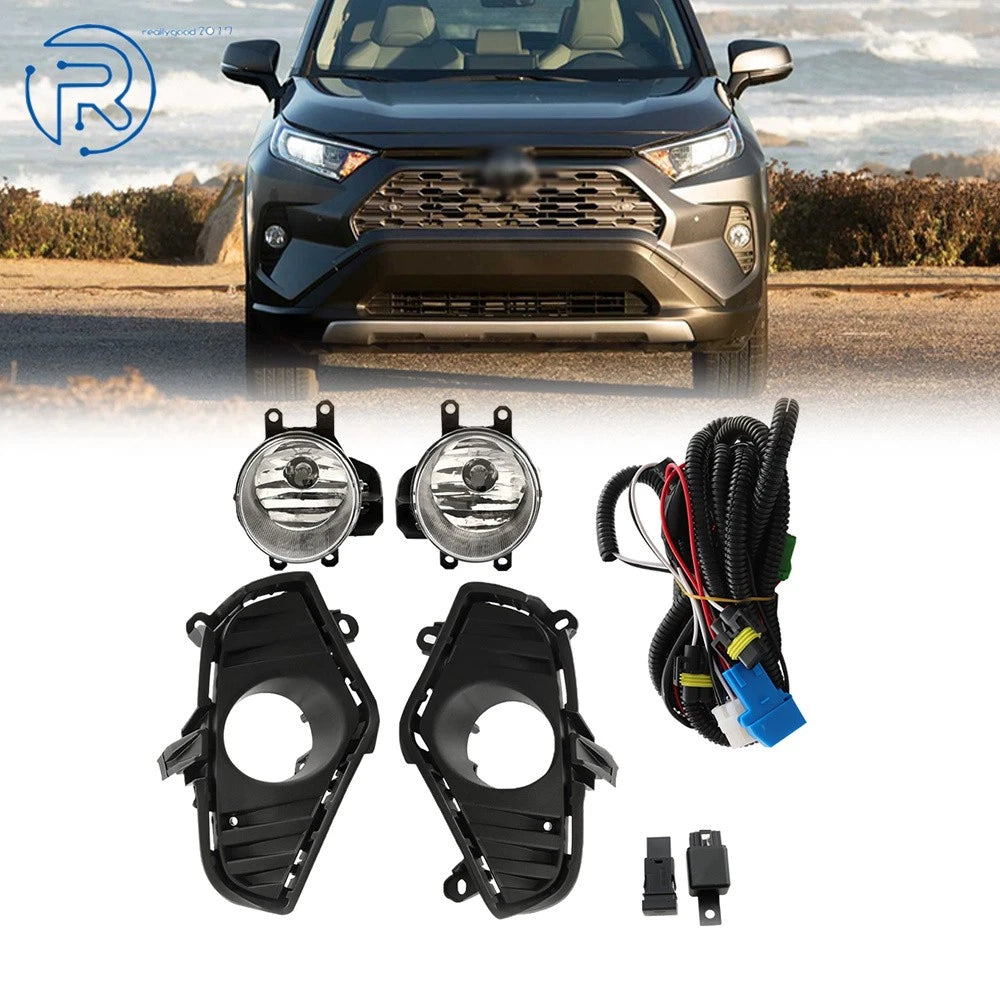 Halogen Fog Lights with Cover & Wiring Kits for Toyota RAV4 (2019–2021)
