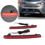 2X Red Rear Bumper Tail Light Brake Lamp for Toyota Corolla (2019–2022)