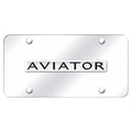 Chrome Name on Chrome License Plate - Officially Licensed for Lincoln Aviator
