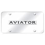 Chrome Name on Chrome License Plate - Officially Licensed for Lincoln Aviator