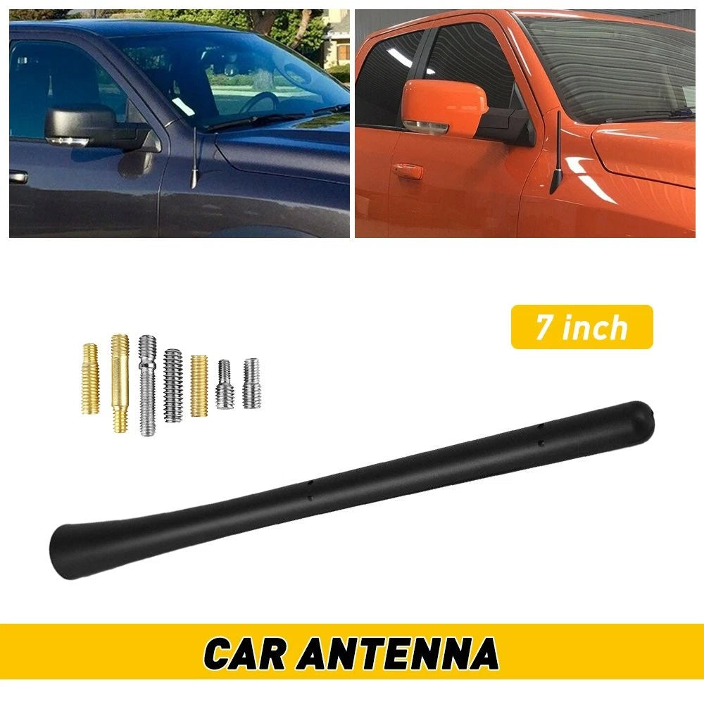7" Rubber Antenna Mast for Universal Vehicles (AM/FM)