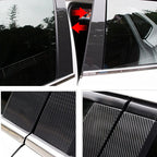 Set of 6 Black Pillar Post Trim Covers for Honda Civic (2006–2011)