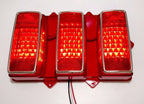 LED Tail Lights with Brake Lamps and Stainless Trim for 1969 Ford Mustang