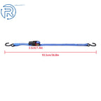Set of 2 Heavy Duty 1" x 4' Ratchet Straps for Secure Tie Downs