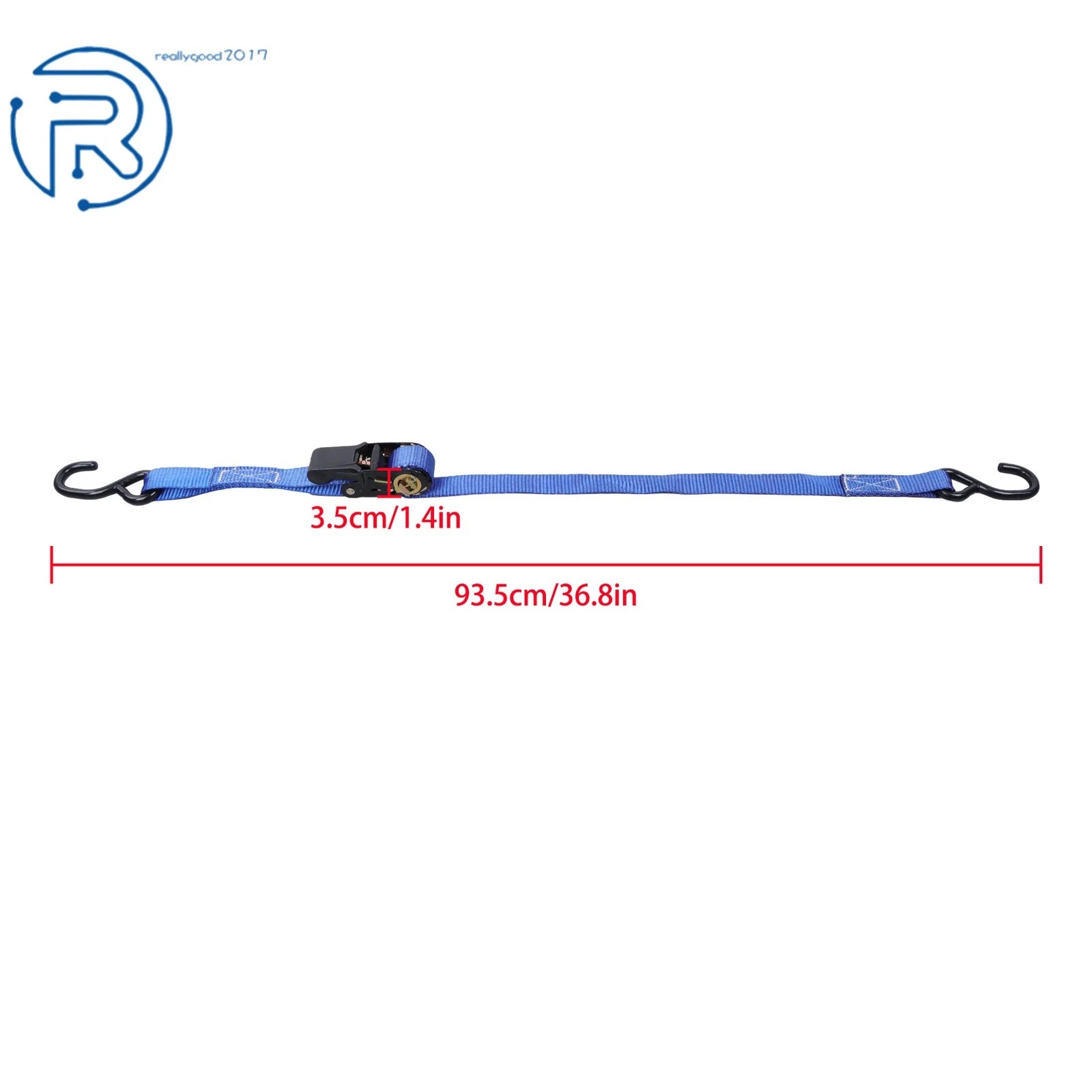 Set of 2 Heavy Duty 1" x 4' Ratchet Straps for Secure Tie Downs