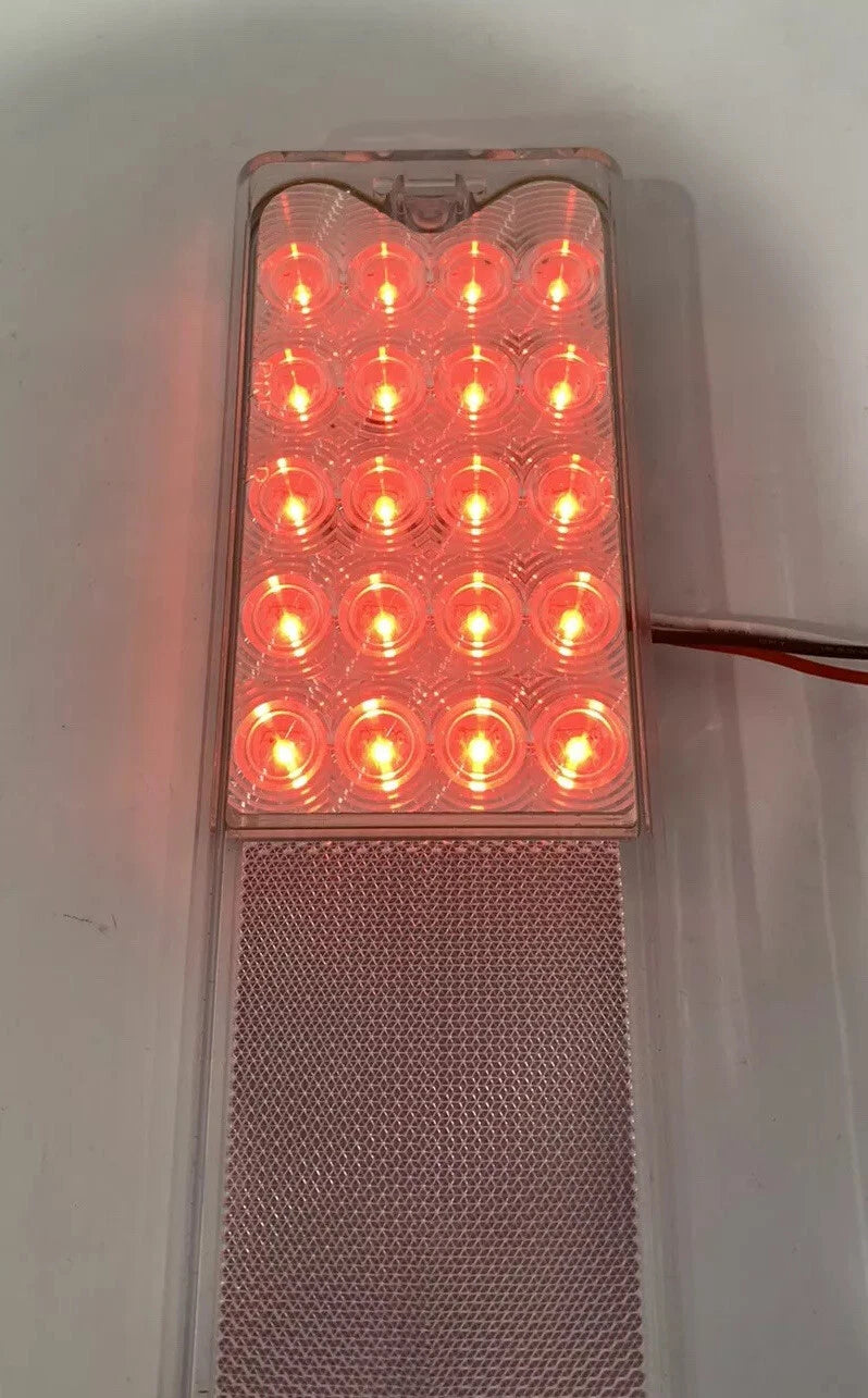 Clear Tail Lights Red LED with Flasher for 1967-1972 Chevy GMC Pickup