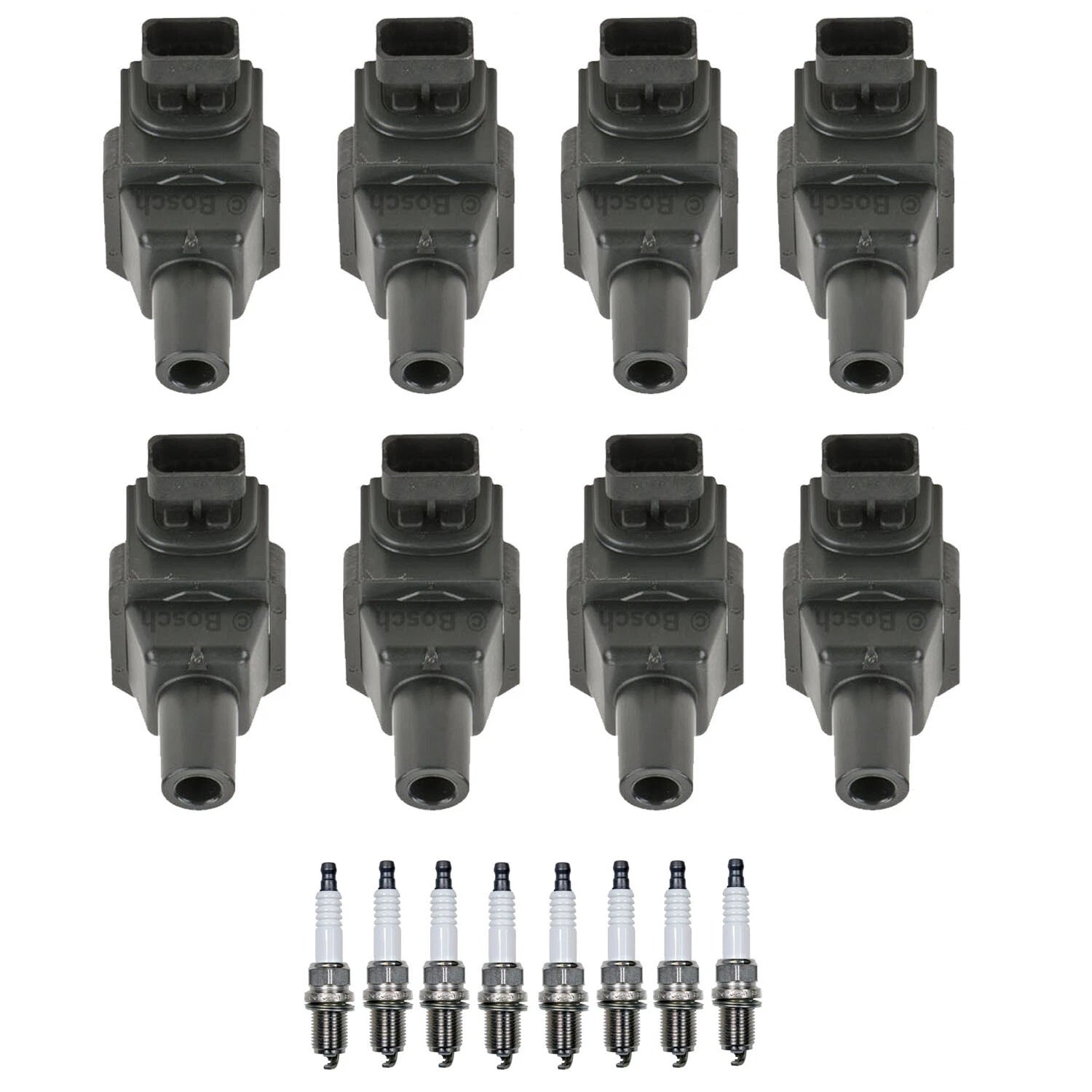 Set of 8 Ignition Coils & Spark Plugs for Jaguar XJR (1994–1997)