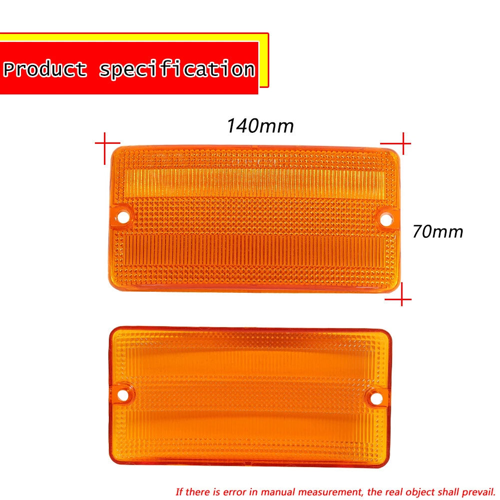 Pair Amber Front Turn Signal Light Lenses for Ford Bronco (1969–1977)
