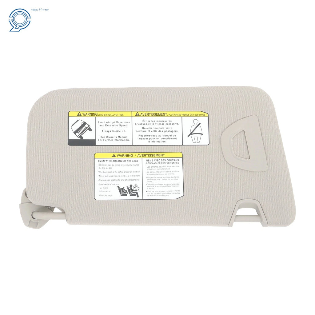 Left Driver Sun Visor for Nissan Rogue X-Trail (2014–2020) Gray with Mirror & Light