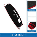 Dashboard Cover Mat for Chevrolet Suburban, GMC (2021–2023) Black Red