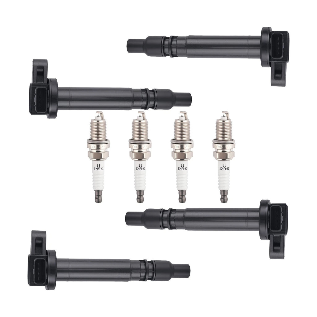 4X Ignition Coil Set + Spark Plugs for Toyota Tacoma 2.4L (2000–2004) 9091902237