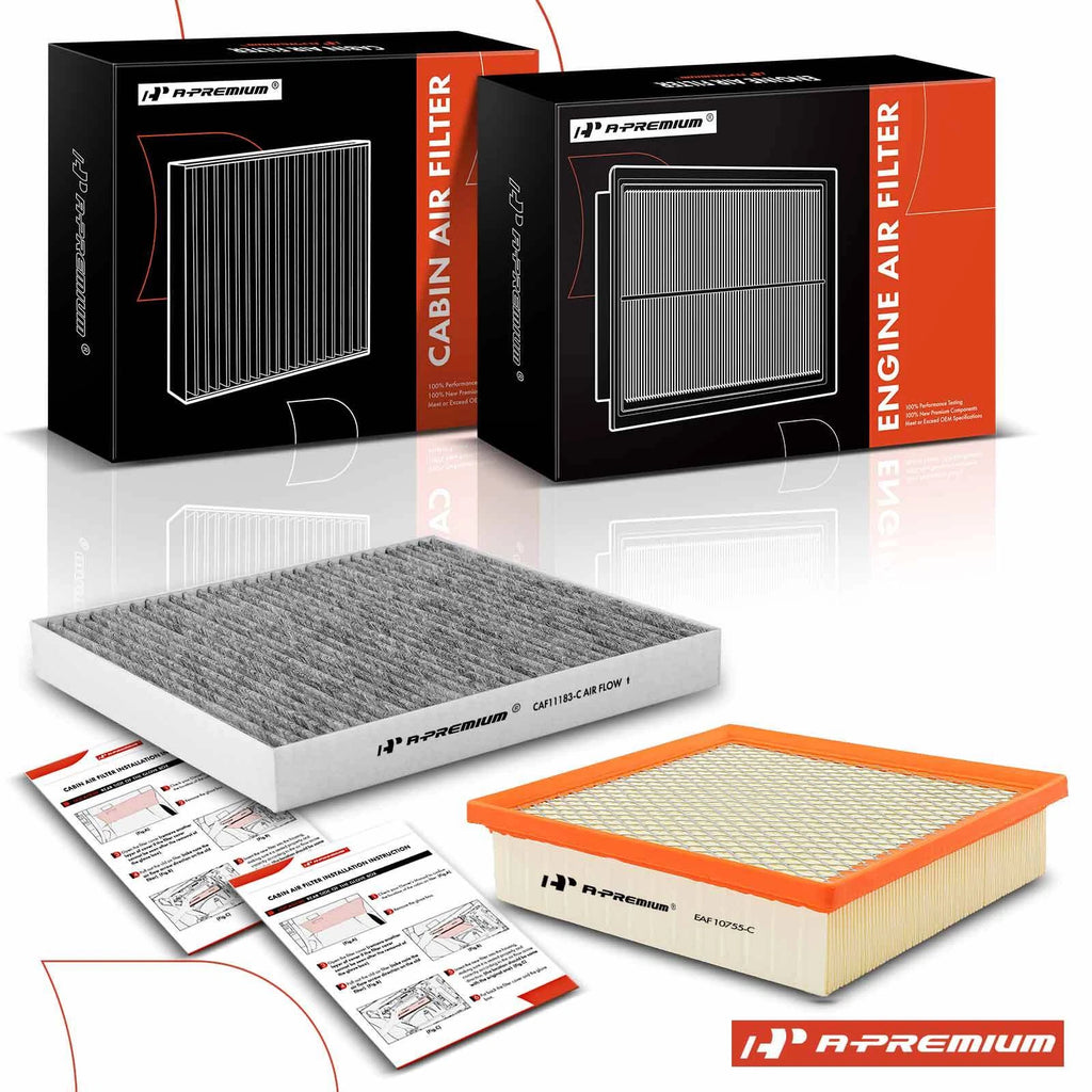 Engine & Cabin Air Filter with Activated Carbon for Dodge Durango (2011–2022)