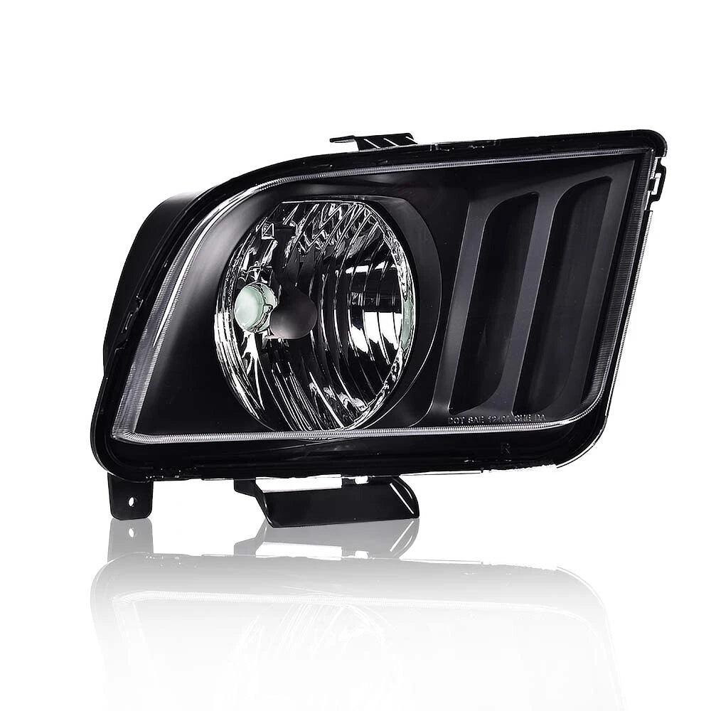 Right Passenger Side Headlight Assembly for Ford Mustang (2005–2009) Black