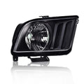 Right Passenger Side Headlight Assembly for Ford Mustang (2005–2009) Black