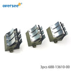 3Pcs Reed Valve Assy 688-13610-00 for Yamaha 2 Stroke 50-90HP Outboard (1990–2000)