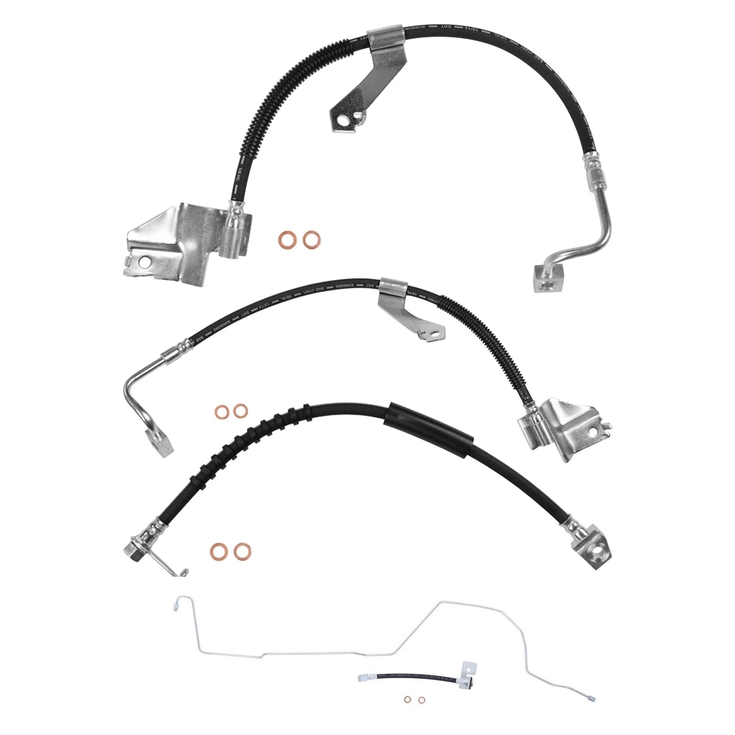 Sunsong Brake Hydraulic Hose Kit for Ford F-250 (Rear Disc) (2017–2022)