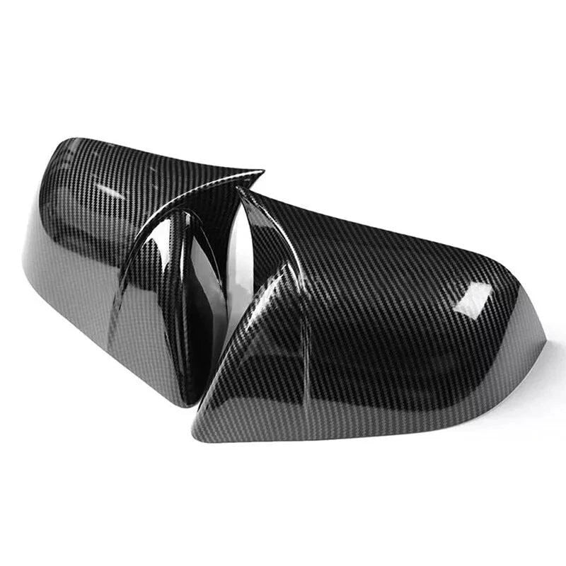 Horn Carbon Fiber Wing Side Mirror Cap Covers for Tesla Model Y (2020–2024)
