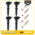 Set of 4 Ignition Coils and 4 Spark Plugs for Jaguar E-Pace F-Pace F-Type