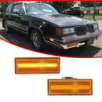 Amber LED Front Side Marker Lights for Oldsmobile Cutlass 442 (1981–1988)