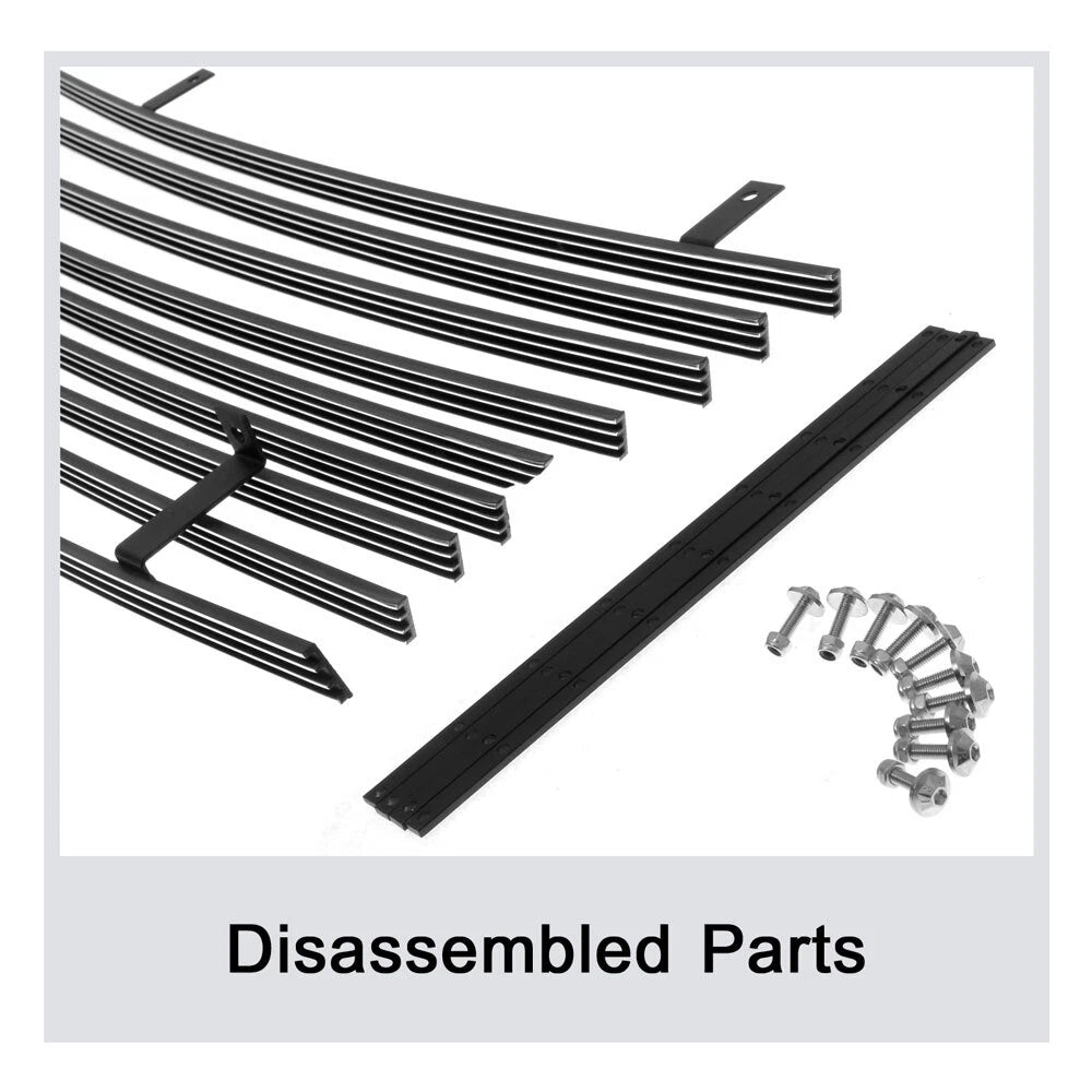 Upper Black Wide Rivet Billet Grille Insert for Ford Econoline Van (1992-2007)