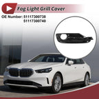 1x Front Right Fog Light Grill for BMW 320i (2012 - 2015) Black
