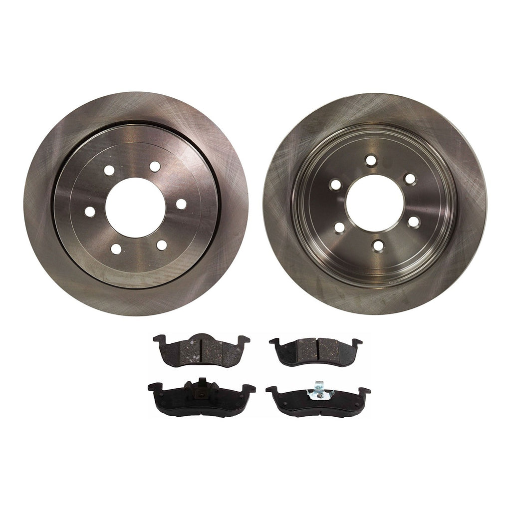Set of 2 Brake Rotors and Pads for Lincoln Navigator (2007–2017)