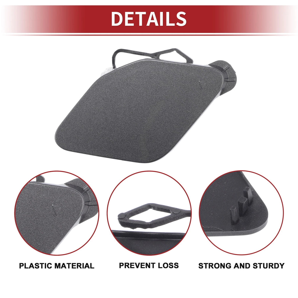 Front Bumper Tow Hook Cover for BMW 320i (2016–2018) No. 51117396837 Grey