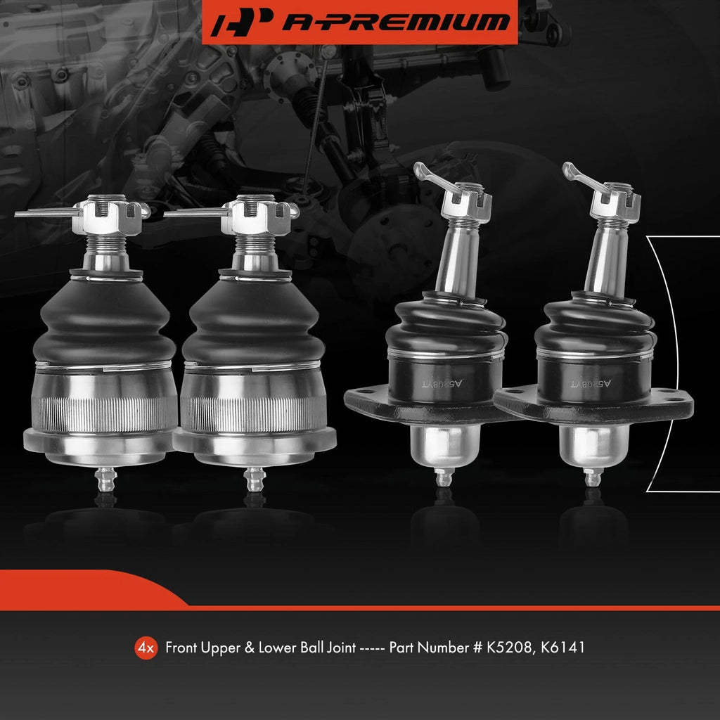 Set of 4 Front Upper & Lower Ball Joints for Chevy Impala Caprice (1971–1976)