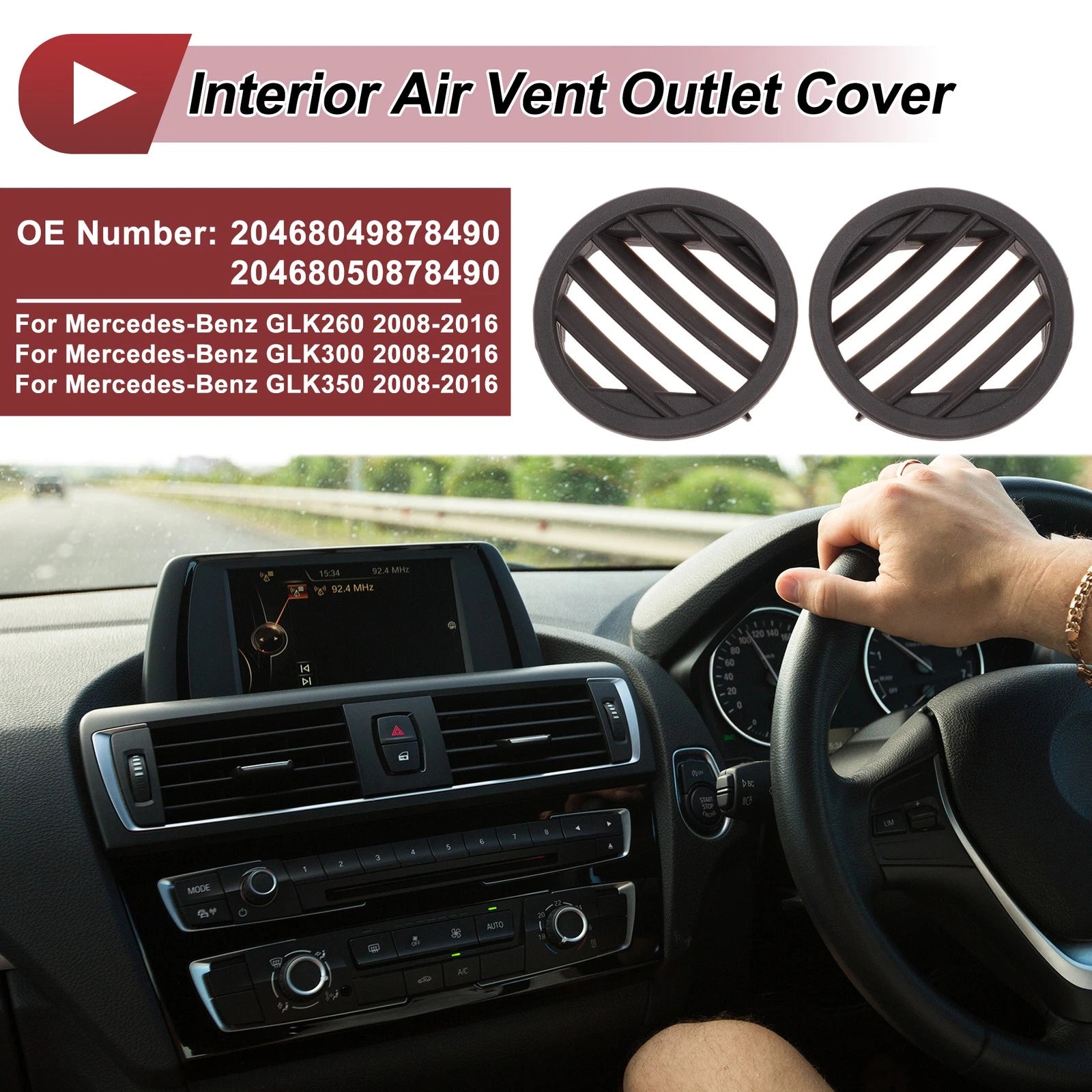 Air Outlet Vent Grille No.20468049878490 for Mercedes-Benz GLK260 (2008–2016)