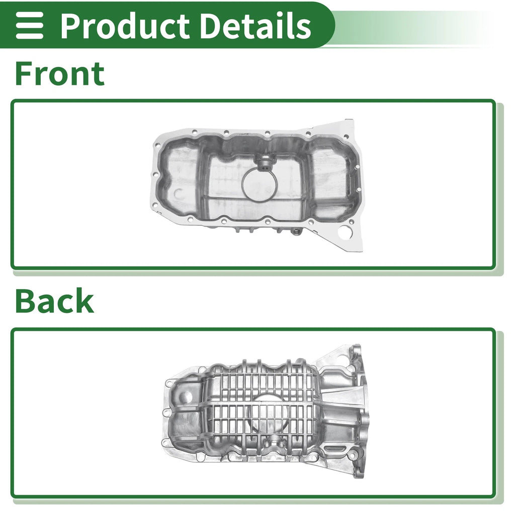 1 Pc Engine Oil Pan No.98MM6675AB for Ford Fiesta Ikon (2011–2015) Aluminum