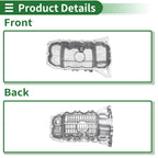 1 Pc Engine Oil Pan No.98MM6675AB for Ford Fiesta Ikon (2011–2015) Aluminum