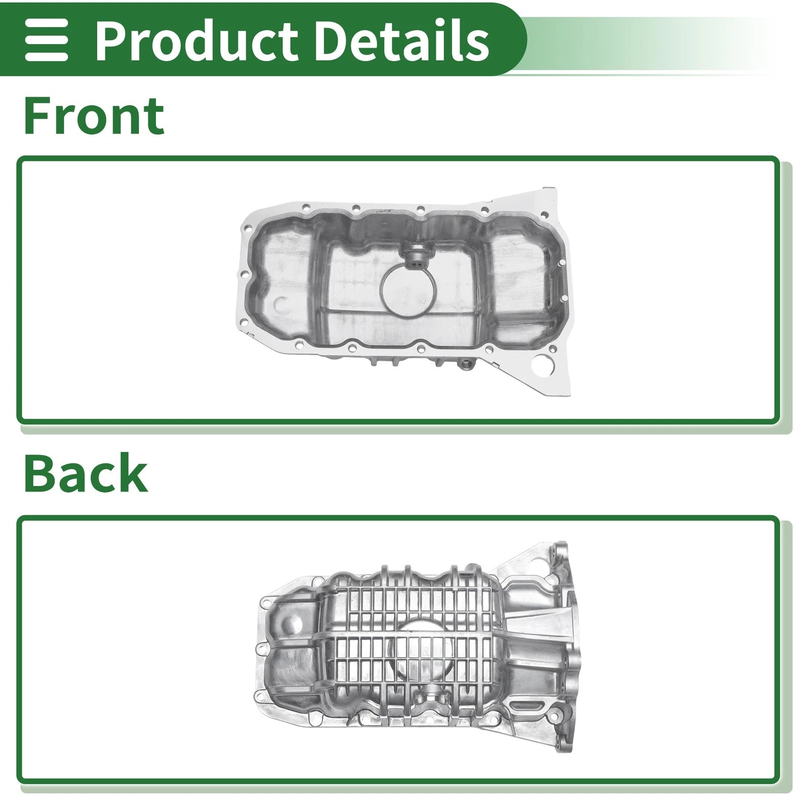 1 Pc Engine Oil Pan No.98MM6675AB for Ford Fiesta Ikon (2011–2015) Aluminum