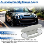 Sun Visor Vanity Mirror Cover for BMW Mini Cooper R55 R56 Gray
