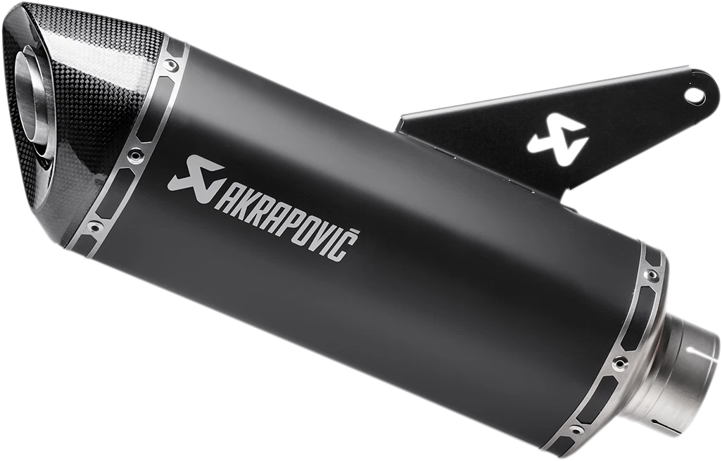 Akrapovic Slip-On Line Muffler for - Titanium, Black S-D8SO2-HRBL