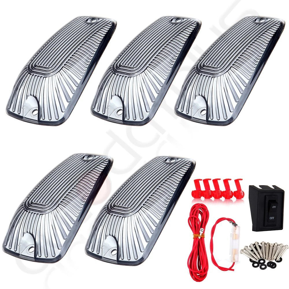Set of 5 Cab Marker Roof Running Lights for GMC Chevy K1500-K3500