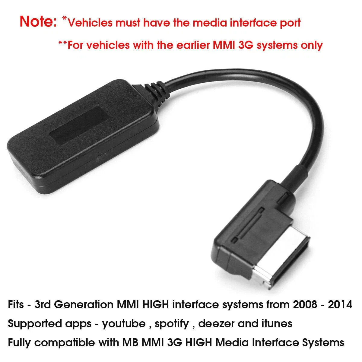 Interface / Bluetooth Music / Adapter Cable for Mercedes-Benz AMI MMI