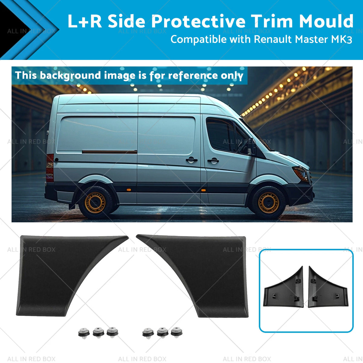 2X Wheel Arch Trim Mould for Renault Master (2010–Present)