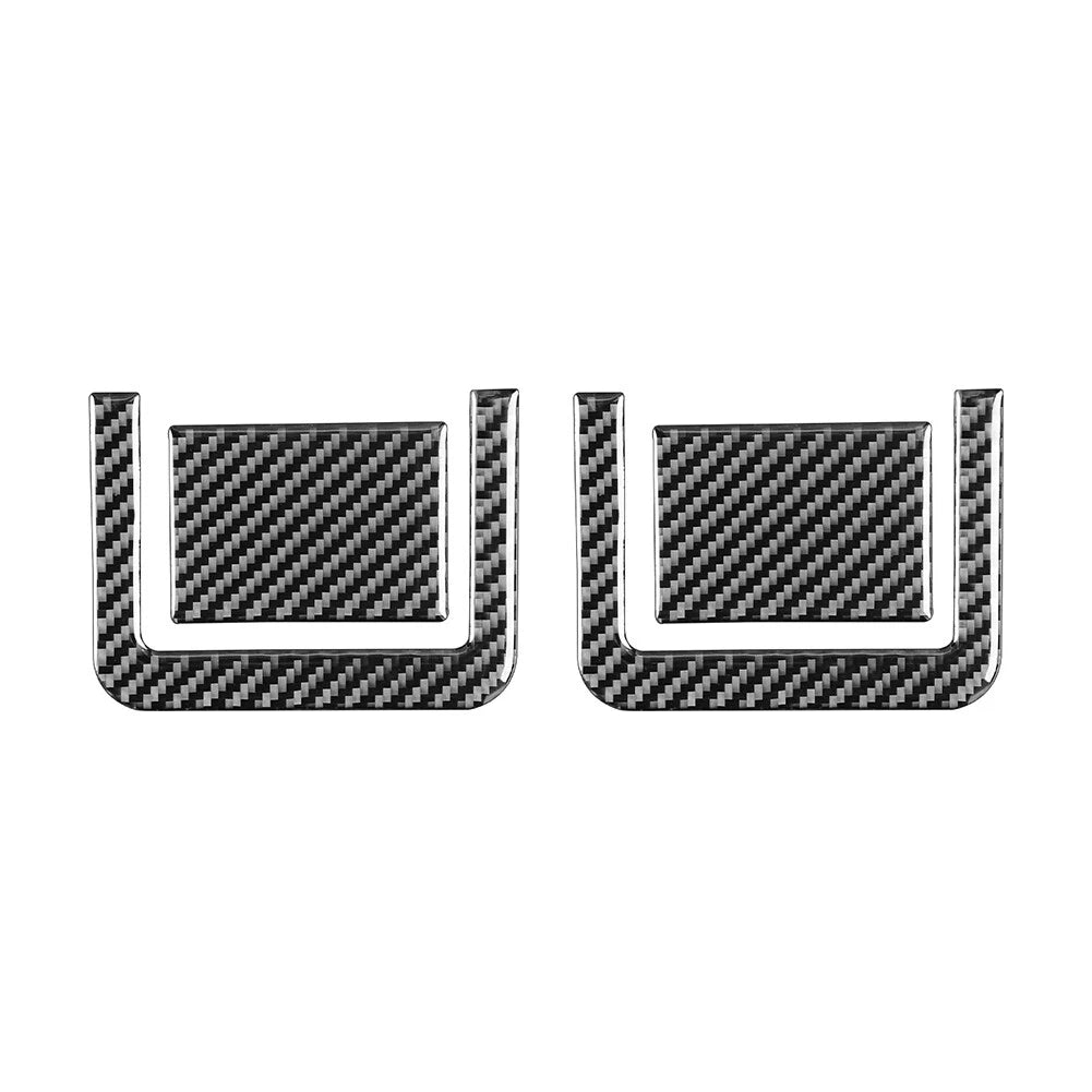 Set of 4 Carbon Fiber Rear Seat Adjustment Panel Cover Trim for Toyota Tundra (2014–2021)